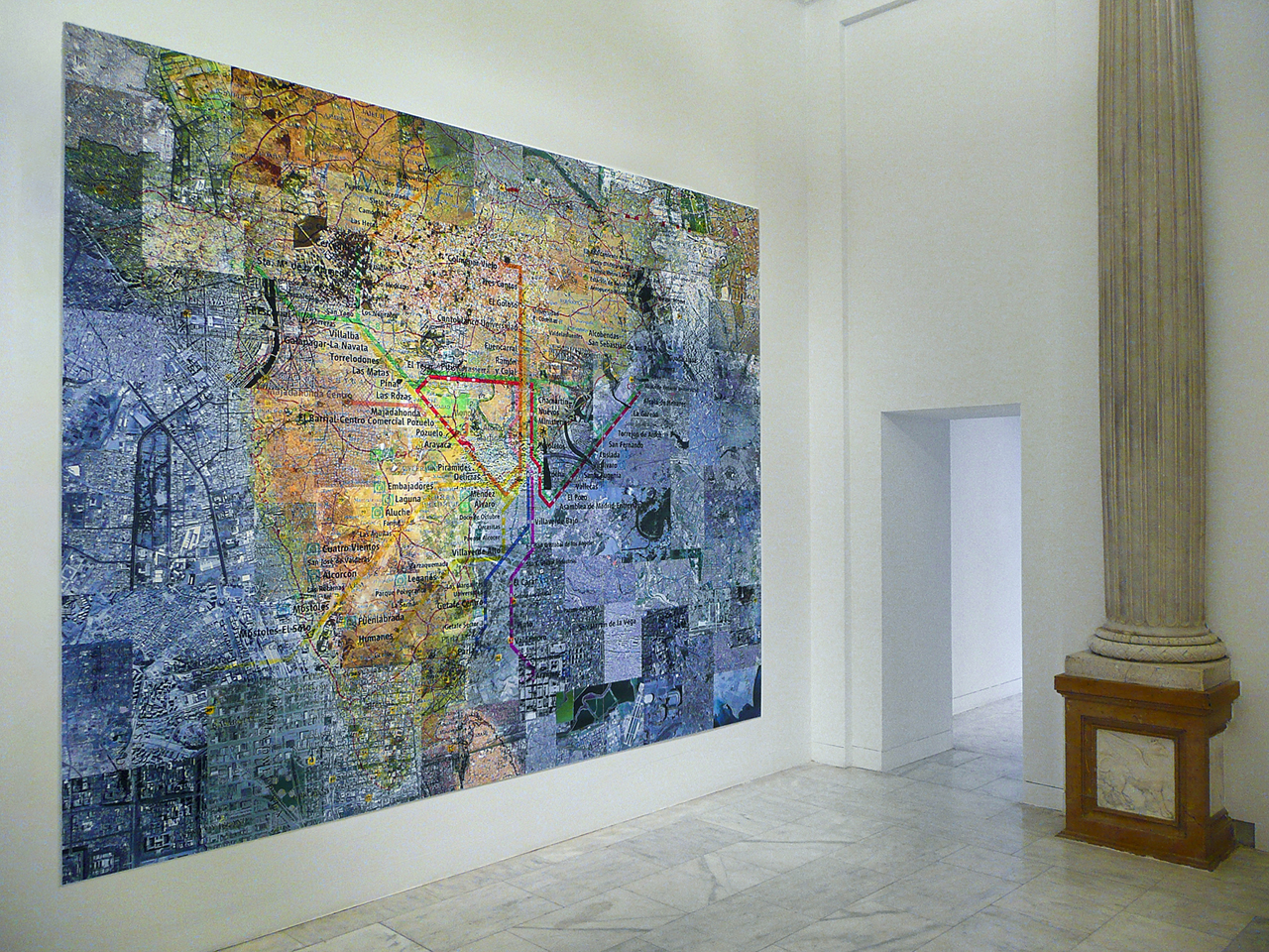 Transurbancias. Vista de la instalación en el Palacio de Altamira